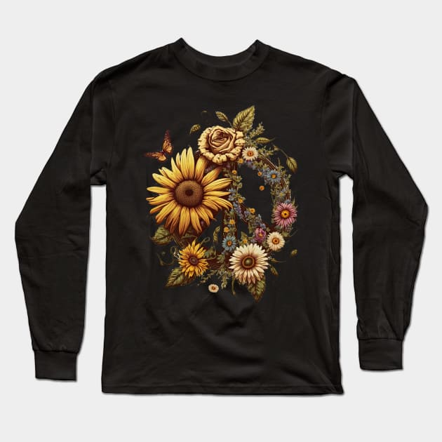 Peace Daisy Long Sleeve T-Shirt by JayD World